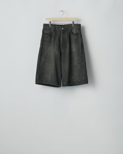 画像1: ssstein        BAGGY DENIM SHORTS・BLACK