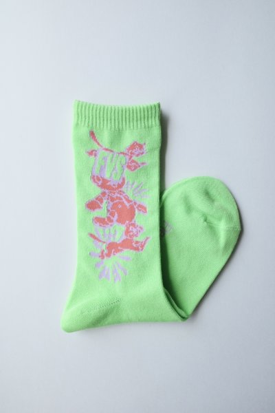 画像3: FlexibleVisual SPCE™       Basic Socks (CAT！)・yellow