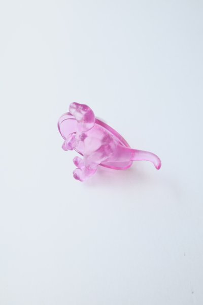 画像1: mahana       tyrannosaurus ring・clear pink