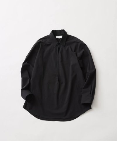 画像1: FOLL       cotton wool skipper shirt・black