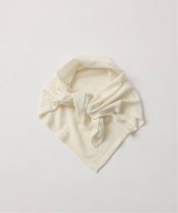 FOLL       fine wool scarf・white