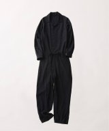 FOLL       washed wool gaba all in one・navy