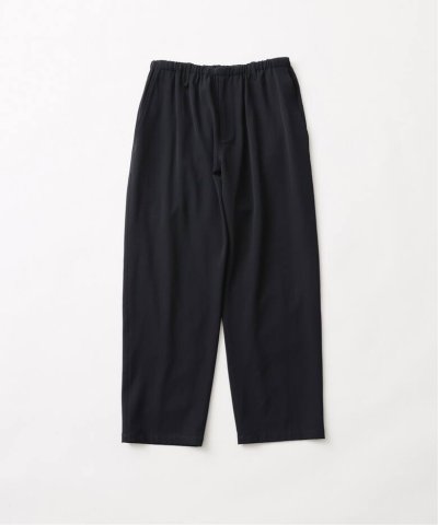 画像1: FOLL       washed wool gaba relax pants・navy