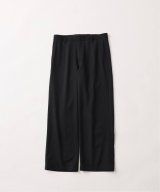FOLL       wool poly loose work pants・navy