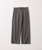 FOLL       wool poly loose work pants・grey
