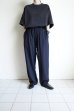画像15: FOLL       washed wool gaba relax pants・navy