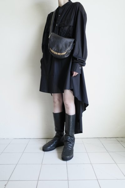 画像11: ebagos  エバゴス　　 フニュ シュリンク ボディーバッグS・ブラック