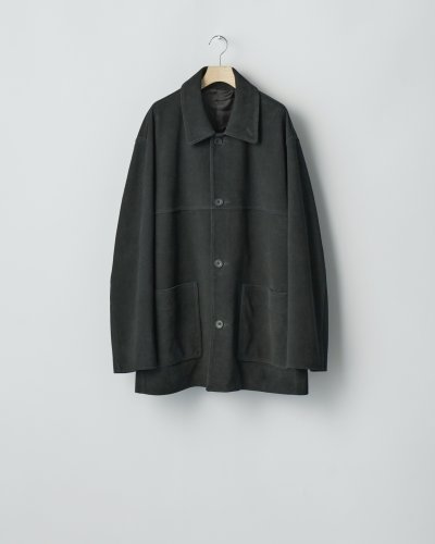画像1: ssstein         COW SUEDE CAR JACKET・BLACK