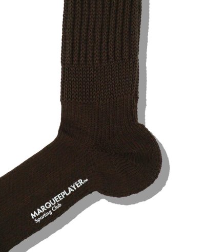 画像2: MARQUEE PLAYER       Hybrid rib socks dark brown"made in Japan"