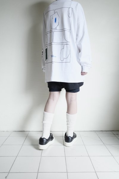 画像14: UNTRACE        L/S GRAPHIC TEE・WHITE