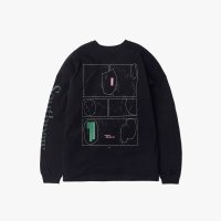 UNTRACE        L/S GRAPHIC TEE・BLACK