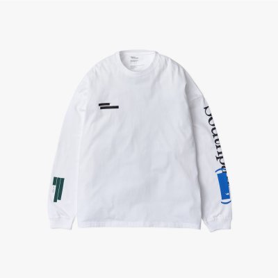 画像1: UNTRACE        L/S GRAPHIC TEE・WHITE