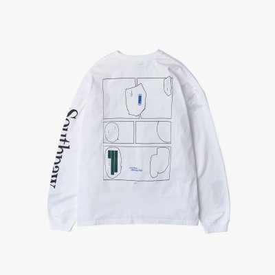 画像2: UNTRACE        L/S GRAPHIC TEE・WHITE