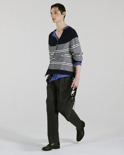 画像1: fluss      shakou cardigan ・border
