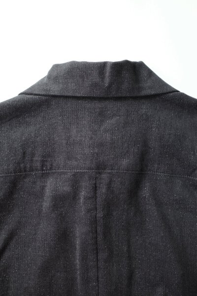 画像6: fluss       shawl collar shirt  with peplum・navy glitter