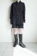 画像11: fluss       shawl collar shirt  with peplum・navy glitter