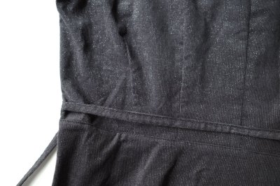 画像8: fluss       shawl collar shirt  with peplum・navy glitter