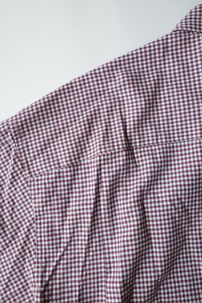 画像8: FOLL       cotton cashmere gingham check daily shirts・red