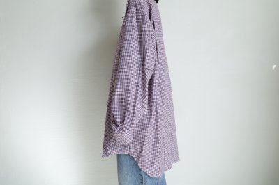 画像10: FOLL       cotton cashmere gingham check daily shirts・red