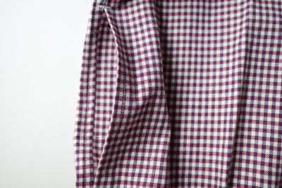 画像4: FOLL       cotton cashmere gingham check daily shirts・red