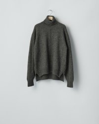 ssstein         WOOL ALPACA KNIT LOOSE TURTLE NECK PO・CHARCOAL