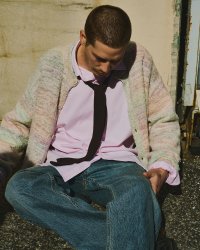 FOLL       supima oxford washed dress shirt・pink