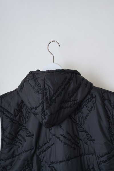 画像6: naokitomizuka      Quilting ruffled gilet ・black