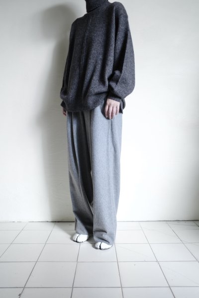 画像10: ssstein         WOOL ALPACA KNIT LOOSE TURTLE NECK PO・CHARCOAL