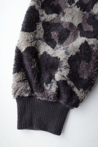 画像18: beauty・beast       Large Leopard Fleece Cardigan・dark leopard