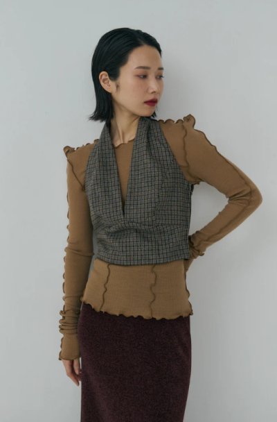 画像2: Mediam       Check Halter Top・Gan club check
