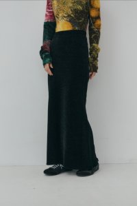 Mediam       Mole Knit Maxi Skirt・BLACK