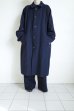 画像19: FOLL       washed wool bal collar coat・dark navy