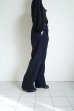 画像12: FOLL       washed wool straight slacks・dark navy