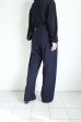 画像13: FOLL       washed wool straight slacks・dark navy