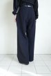 画像9: FOLL       washed wool straight slacks・dark navy