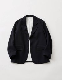 FOLL       washed wool hand sewing jacket・dark navy