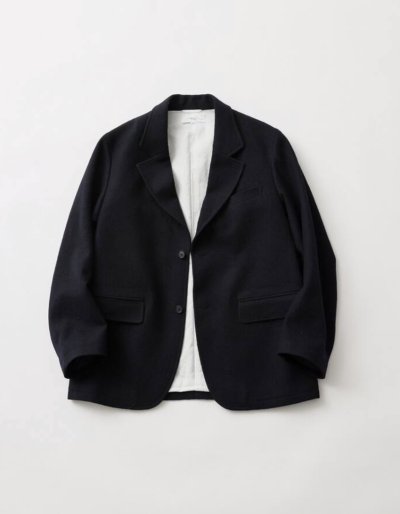 画像1: FOLL       washed wool hand sewing jacket・dark navy
