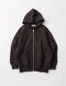 画像1: FOLL       max heavy zip hoodie・dark brown (1)