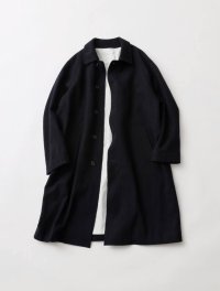 FOLL       washed wool bal collar coat・dark navy