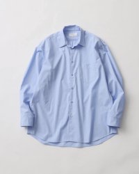 FOLL       cotton broad everyday shirt・sax