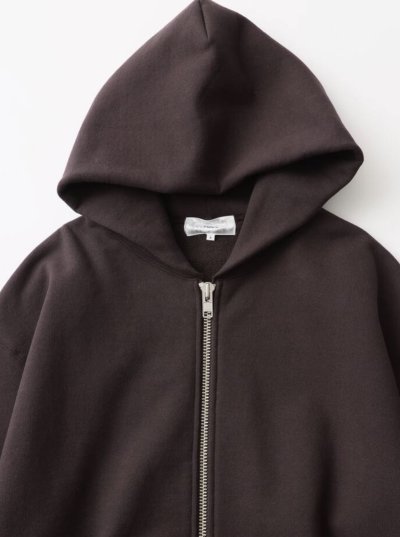 画像2: FOLL       max heavy zip hoodie・dark brown
