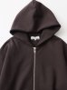 画像2: FOLL       max heavy zip hoodie・dark brown (2)
