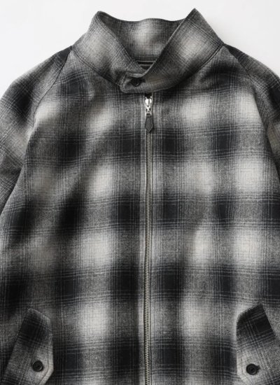 画像2: FOLL       wool check harington jacket・black check