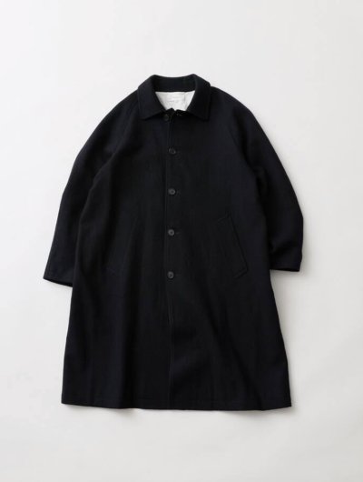 画像2: FOLL       washed wool bal collar coat・dark navy