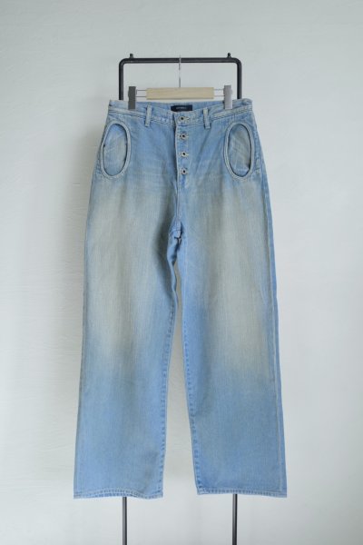 画像1: LITTLE BEDROOM       warp hole denim