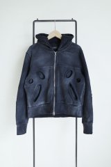 LITTLE BEDROOM       warp hole zip hoodie
