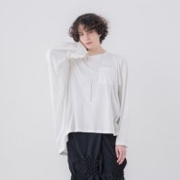 tactor       asymmetry long T-shirt・white