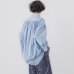 画像1: tactor       back gathered big shirt・blue (1)