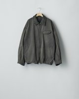 ssstein         SULFUR DYED WHIP CORD VINTAGE ZIP JACKET・BLACK