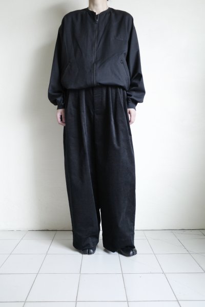 画像11: Dulcamara      モールスキンシンプル2タックワイドパンツ・ブラック